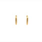 rounded rectangle click huggie hoop earrings - small