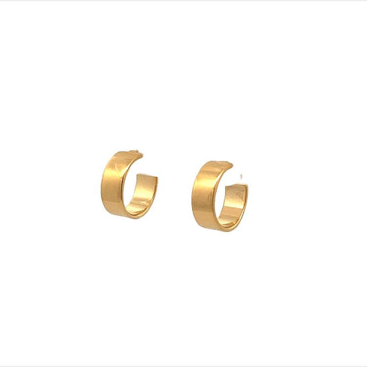 flat post hoop earrings - 11mm