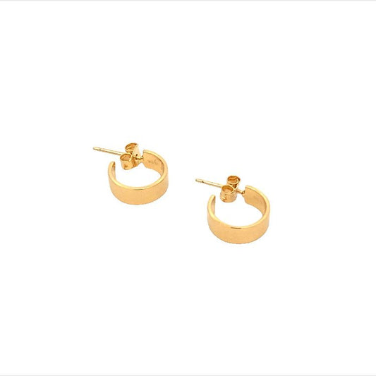 flat post hoop earrings - 11mm