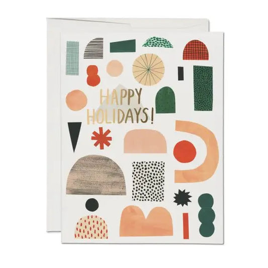 holiday shapes greeting card