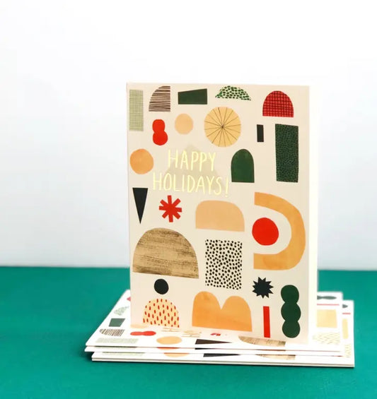 holiday shapes greeting card