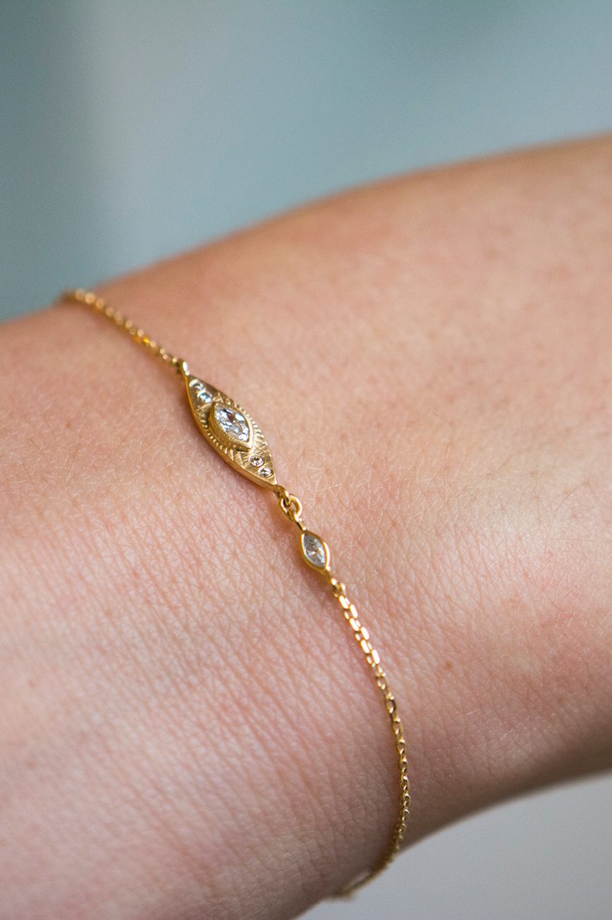 sun eye diamond bracelet