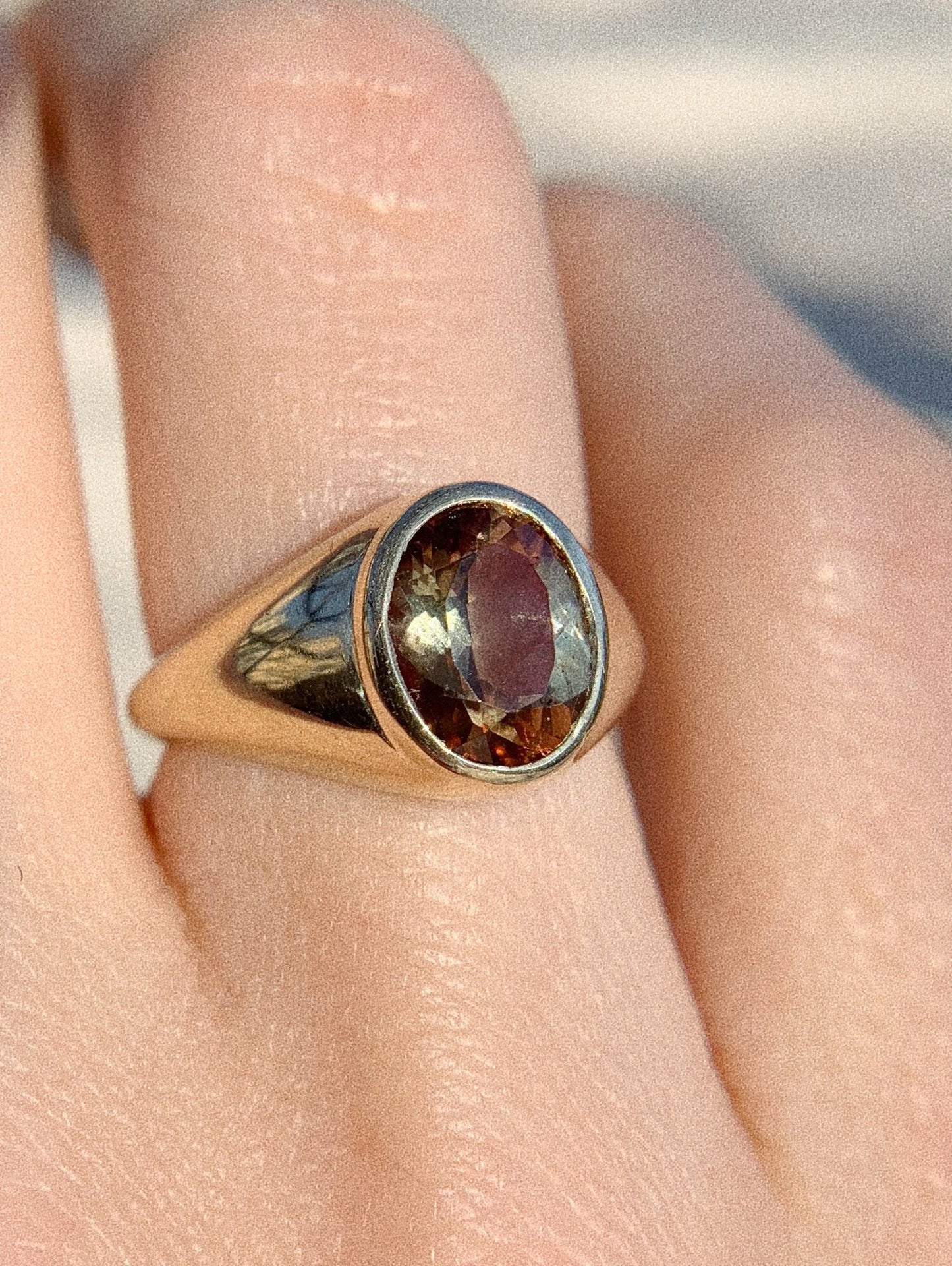 signet ring - andalusite