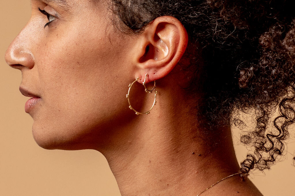 mini marais hoop earrings