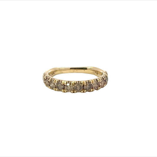 champagne diamond euro band ring