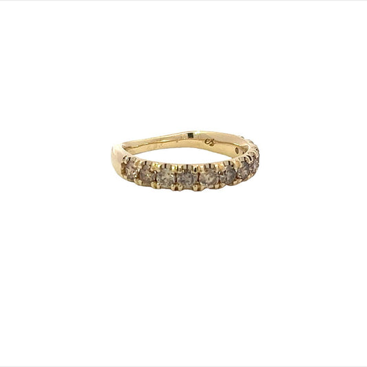 champagne diamond euro band ring