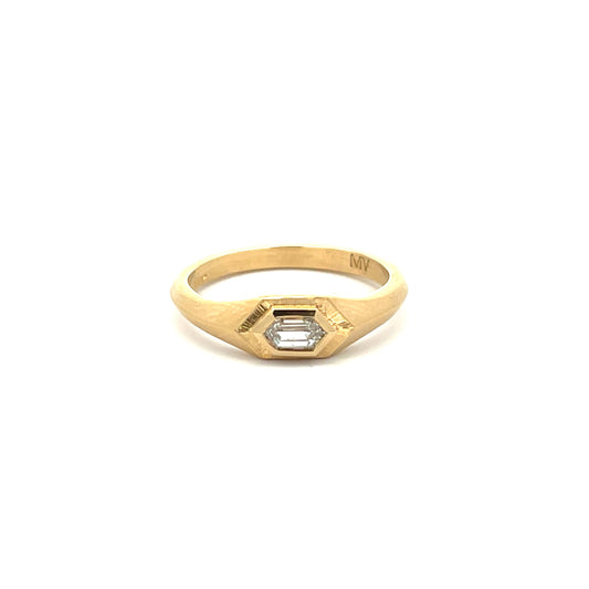 nolita step-cut diamond signet ring