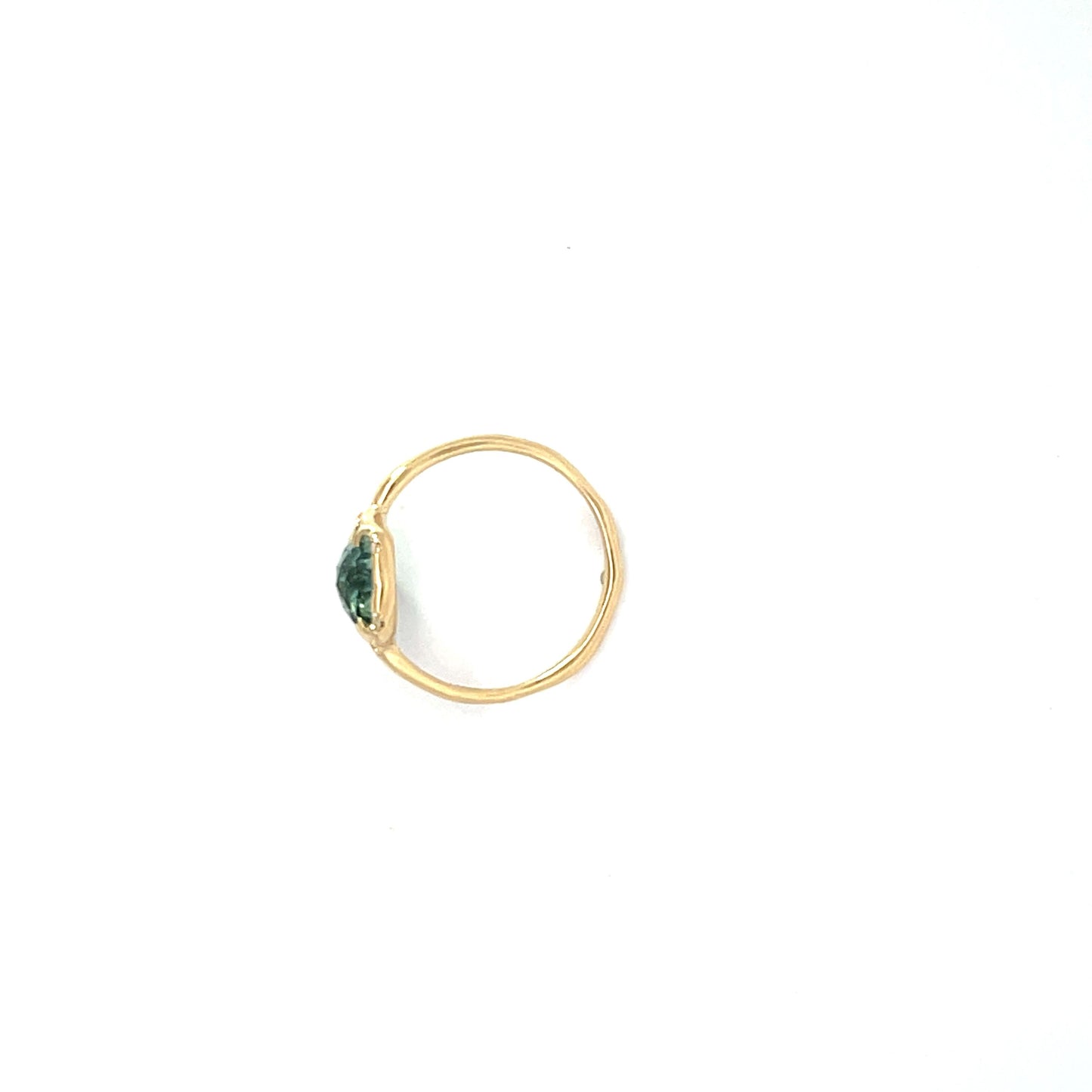cosmic light ring - seafoam green tourmaline