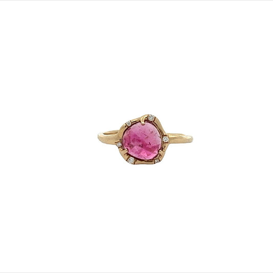 cosmic light ring - pink tourmaline