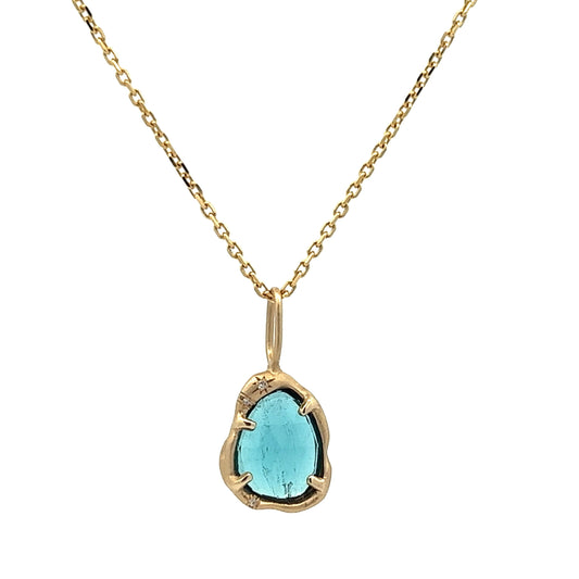 oceanic light necklace - blue tourmaline
