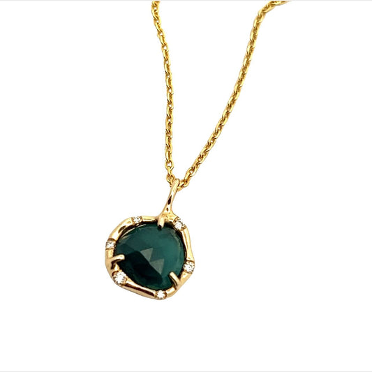cosmic light necklace - blue tourmaline