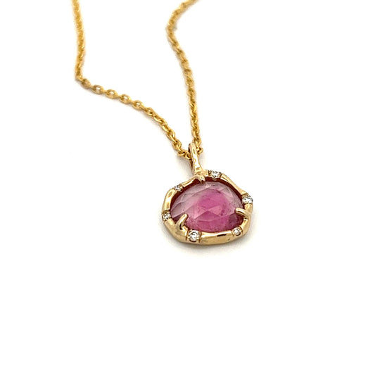 cosmic light necklace - pink tourmaline