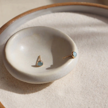 aquamarine stud earrings