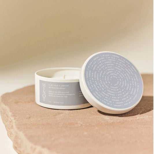 minot / affirmation candle - I am calm + content