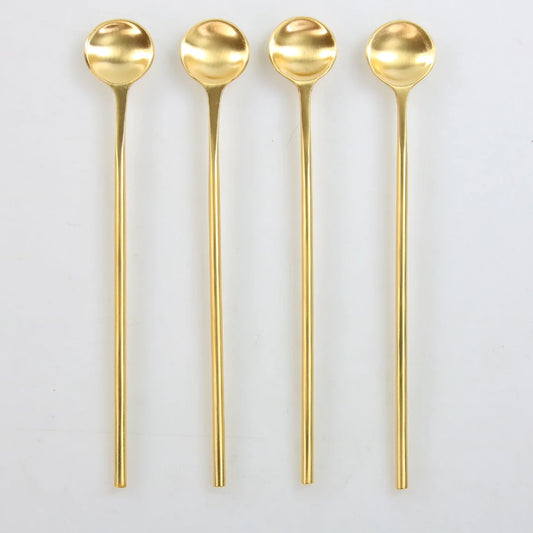 thin gold spoon - long