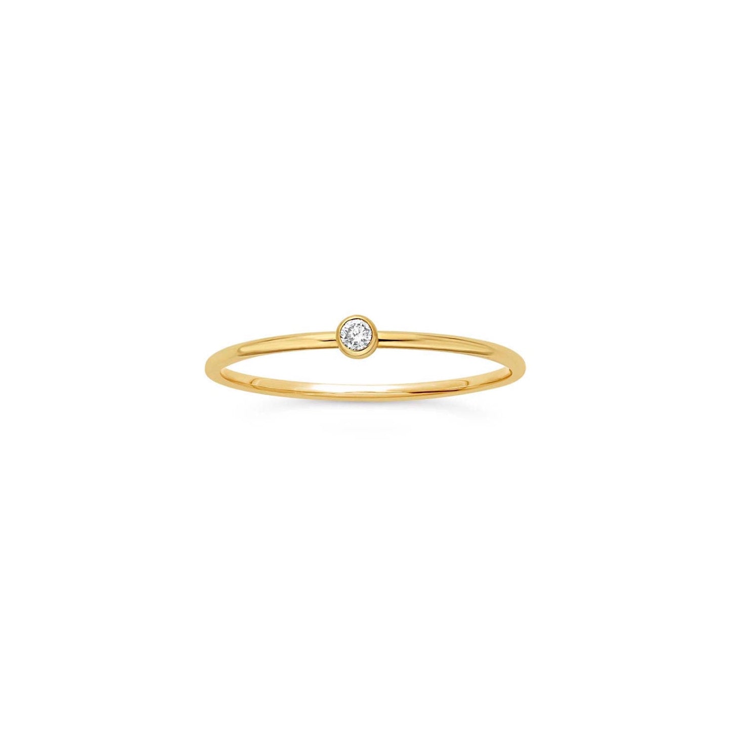 dainty grown diamond stackable ring