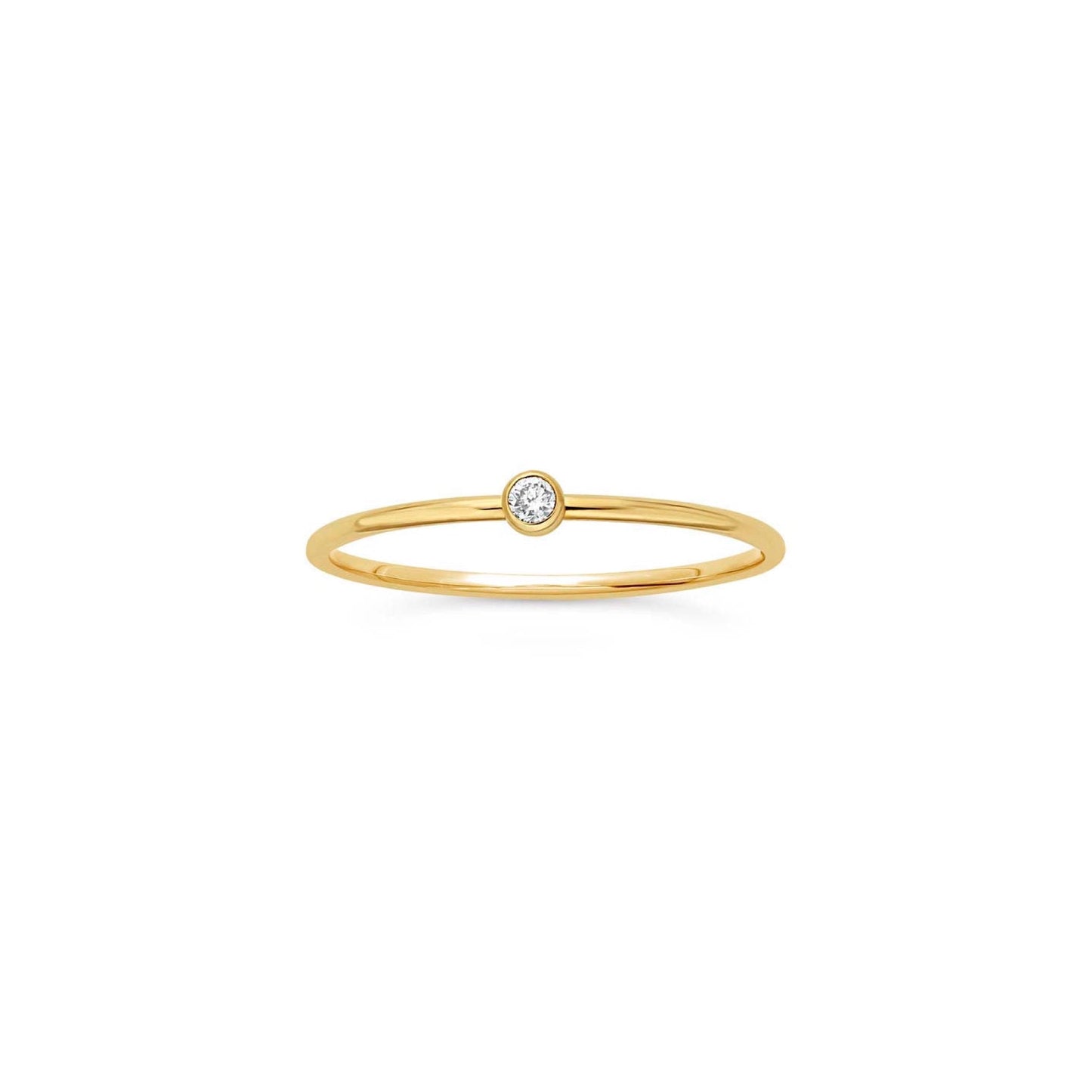dainty grown diamond stackable ring
