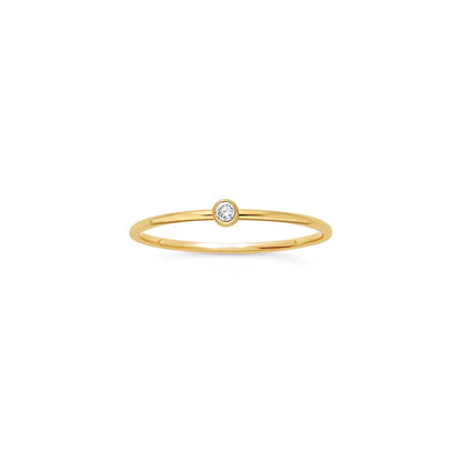 dainty grown diamond stackable ring