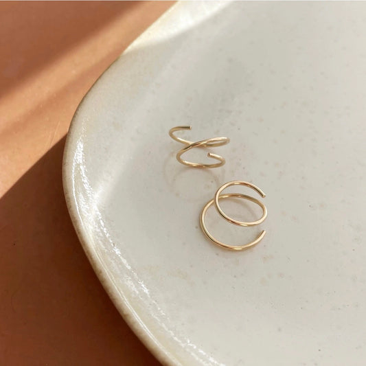 double hoop twist earrings