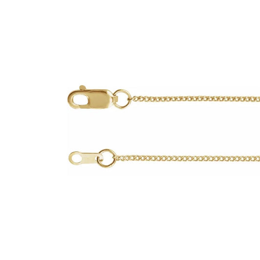 diamond-cut curb chain necklace - 1mm