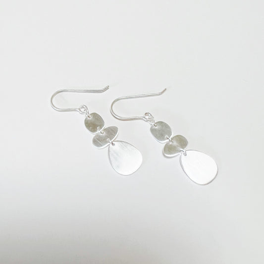 triple organic shape earrings