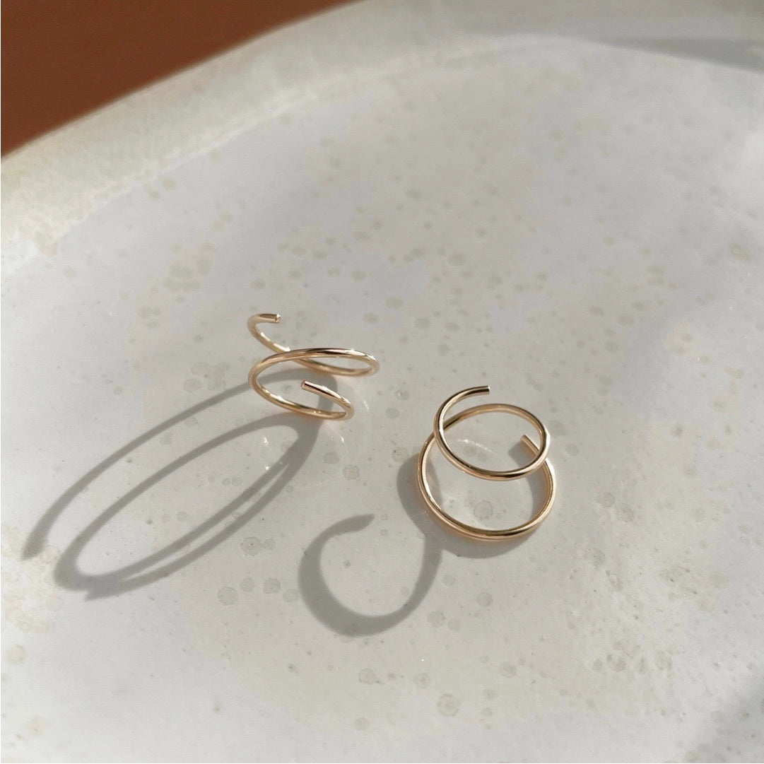 double hoop twist earrings