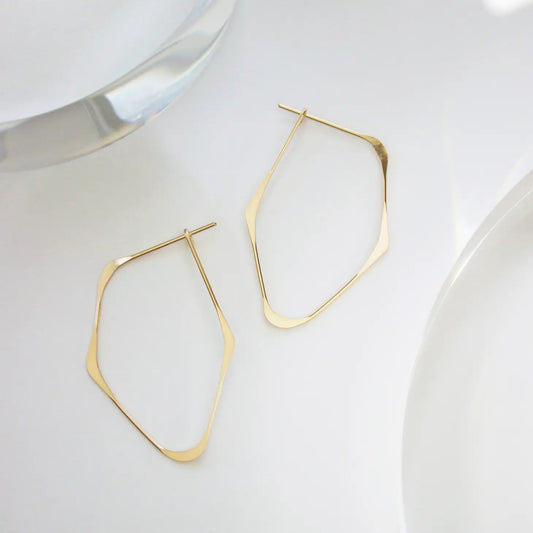 facet hoop earrings