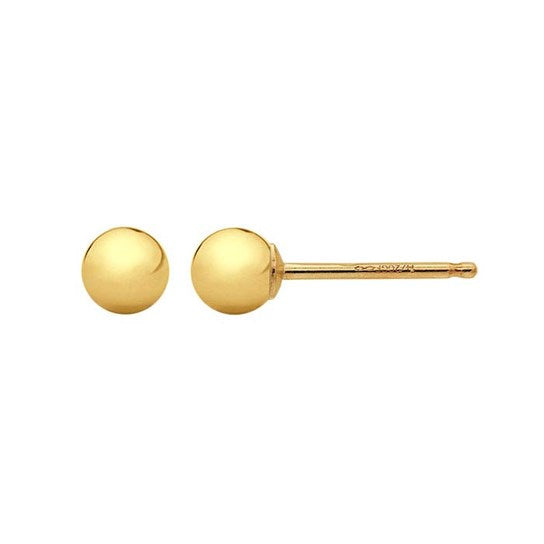 stud earrings / ball - 4mm