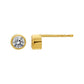stud earrings / bezel cz