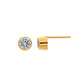 stud earrings / bezel cz