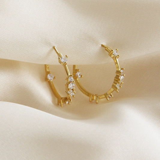 celestine semi hoop earrings