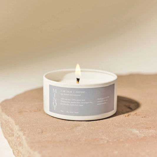 minot / affirmation candle - I am calm + content