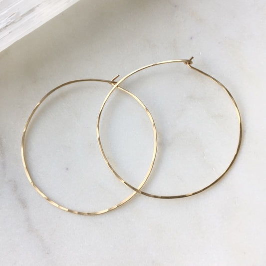 organic hoop earrings