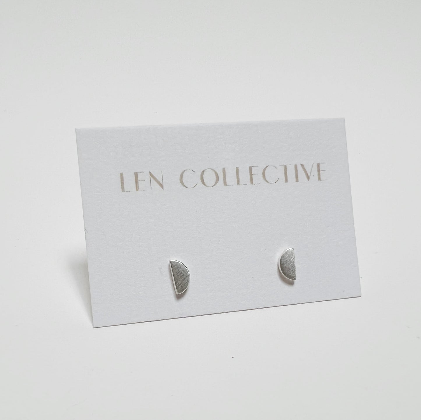 half circle shape stud earrings