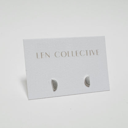 half circle shape stud earrings