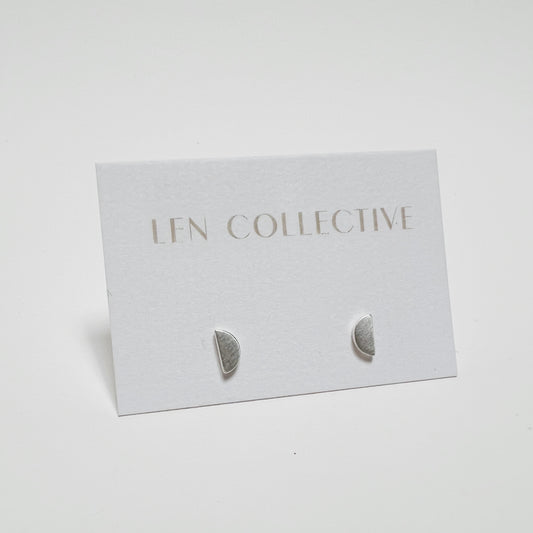 half circle shape stud earrings