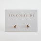 triangle stone stud earrings - cz