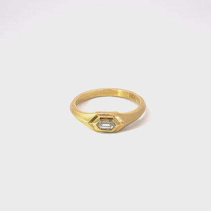 nolita step-cut diamond signet ring