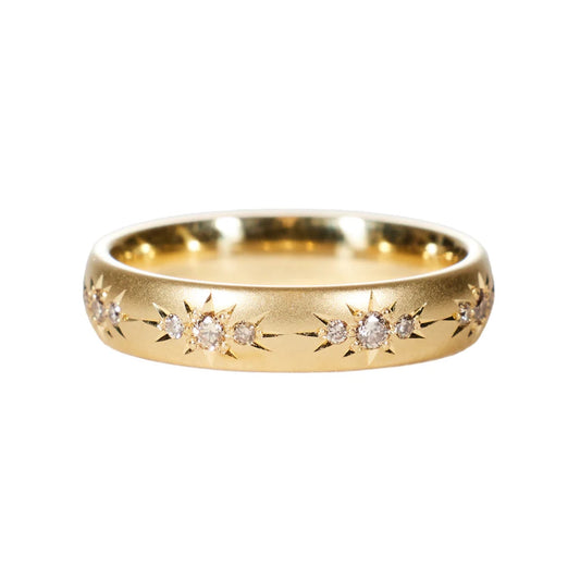 supernova 04 ring band - champagne diamond