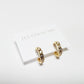 continuous bezel stone post hoop earrings - cz