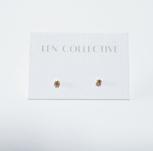 tiny claw-set stud earrings