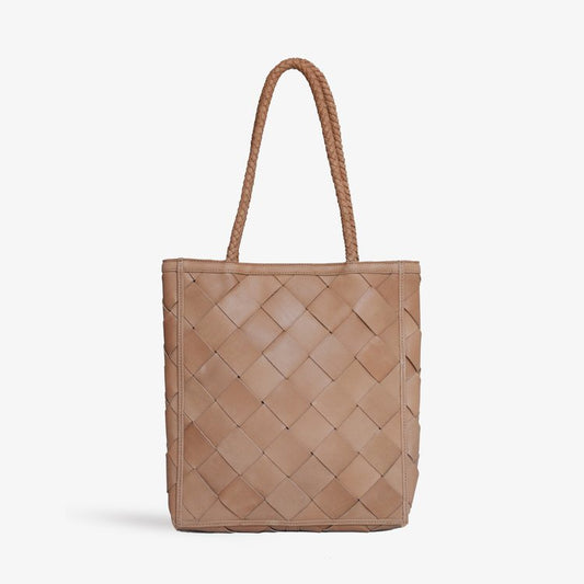 bembien / le tote - grande weave - caramel