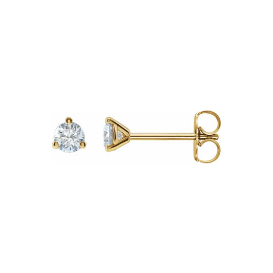 solitaire stud earrings - grown diamond