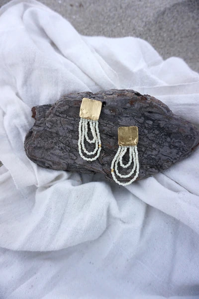 egret earrings