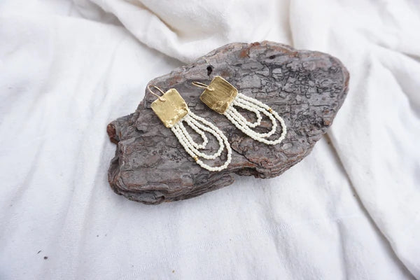 egret earrings