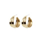 small ridge hoop earrings