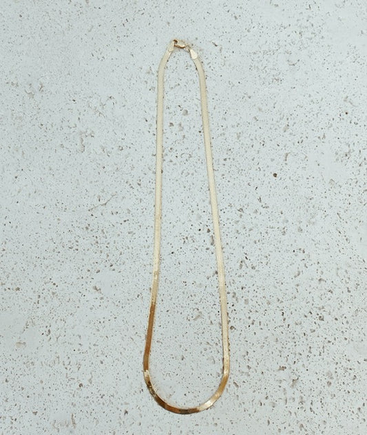 herringbone chain necklace - 2.8mm