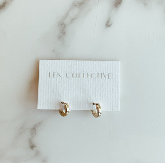 tiny gold huggie hoops