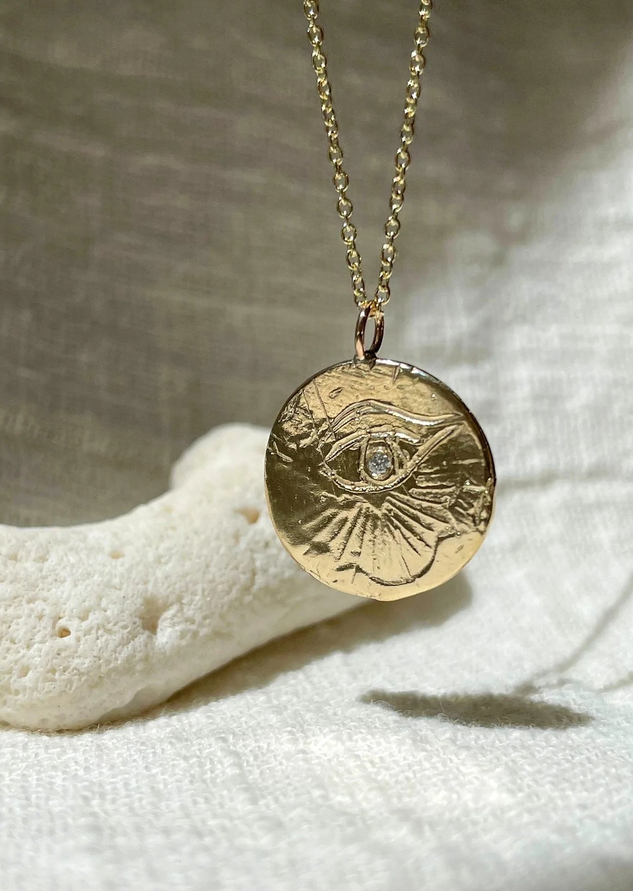 eye of love medallion necklace - made to order