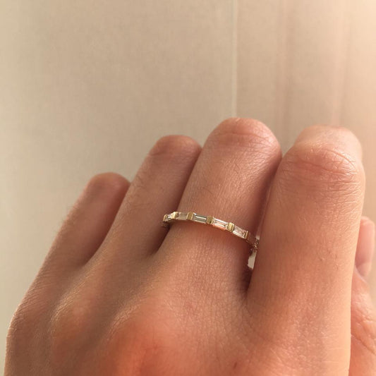 half eternity baguette ring